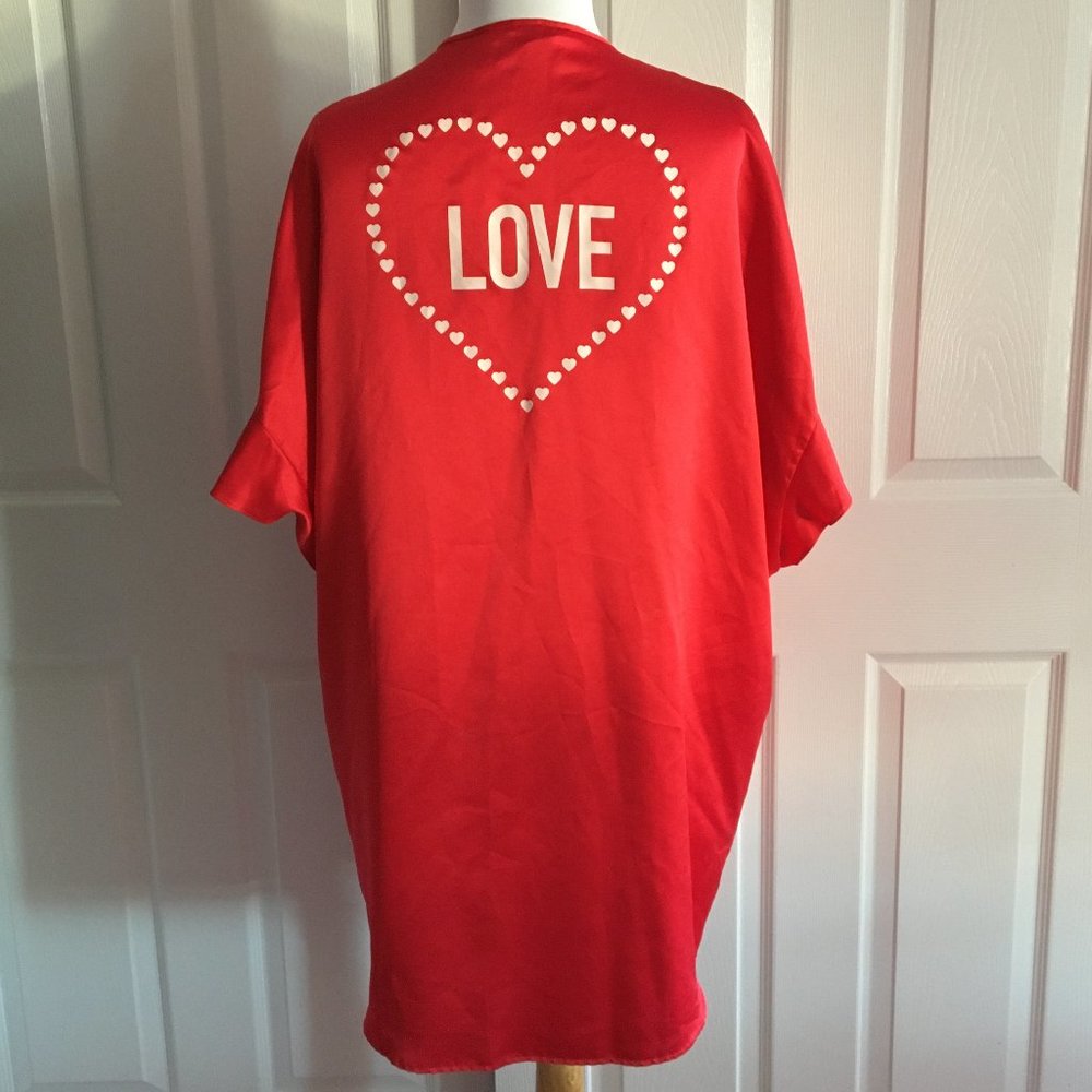 Victoria's Secret Red Satin Love Robe